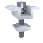 Clamp de Milieu Aluminium 30mm (Largeur 40mm) AL6005-T6 & Inox SUS304 - Étrier Intermédiaire pour Panneaux Solaires