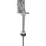 Équerre de Fixation L (L-Feet) Aluminium AL6005-T5 & Inox SUS304 pour Rail Solaire - Kit Goujon M10x200mm ou Vis & Pad EPDM T5-40