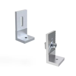 Équerre de Fixation L (L-Feet) Aluminium AL6005-T5 & Inox SUS304 pour Rail Solaire - Kit Goujon M10x200mm ou Vis & Pad EPDM T5-40