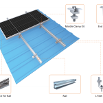 Équerre de Fixation L (L-Feet) Aluminium AL6005-T5 & Inox SUS304 pour Rail Solaire - Kit Goujon M10x200mm ou Vis & Pad EPDM T5-40