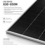 Panneau Solaire Bifacial LONGi Hi-MO 7 630Wc LR8-66HGD - Module Photovoltaïque Double Verre Haute Efficacité