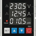 Limiteur de Tension et Sélecteur Digital Ajustable (Voltmètre / Ampèremètre / kWh)